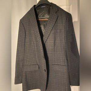 Men’s grey striped suit jacket